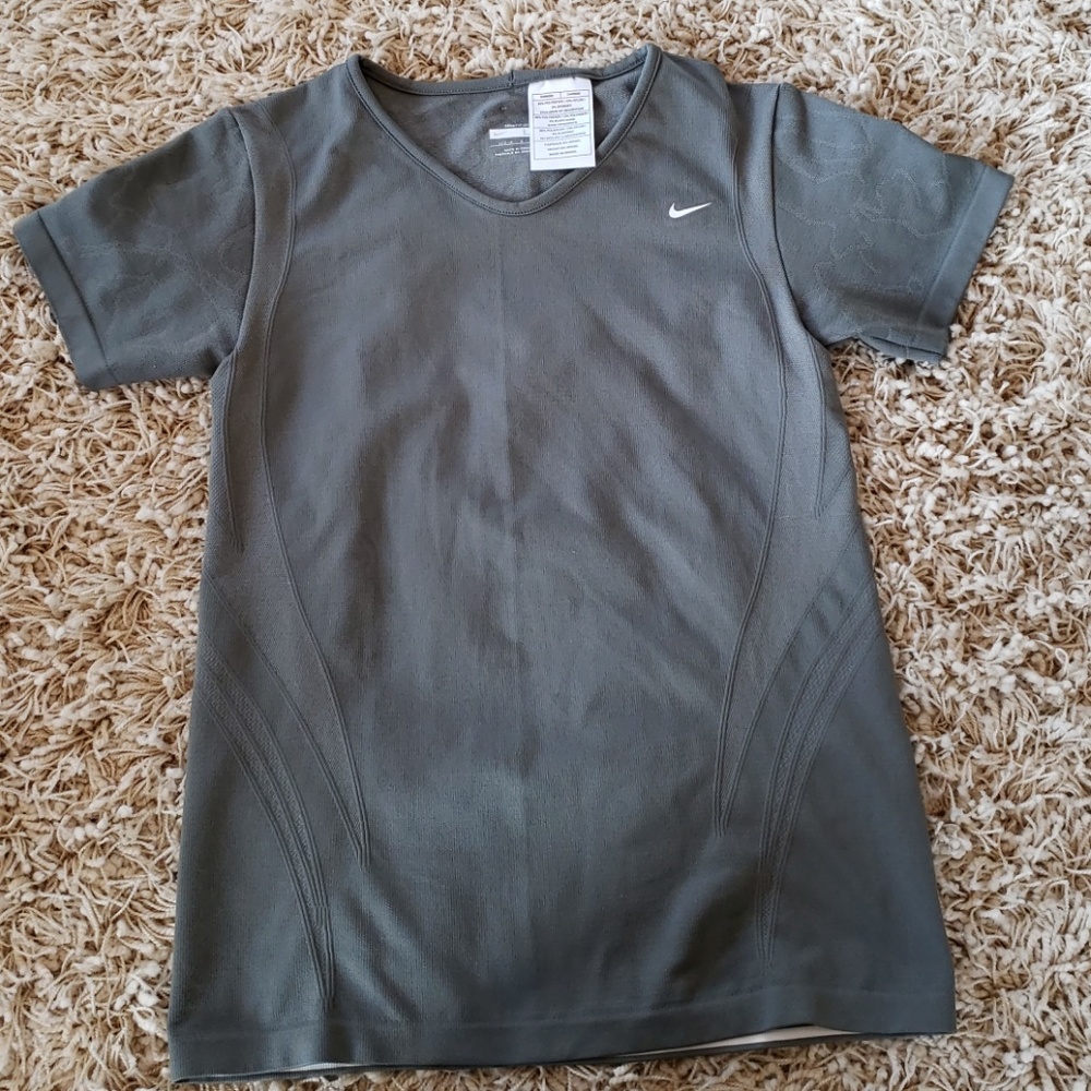 Gray Nike dry fit top.  Size L (12 -14)